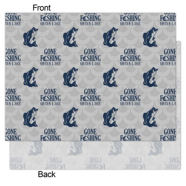 Gone Fishing Tissue Paper - Heavyweight - Medium - Front & Back