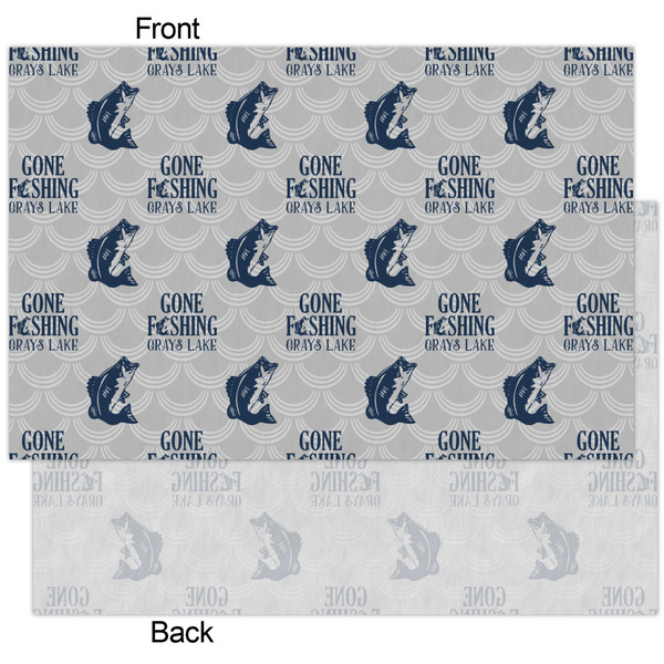 Gone Fishing Tissue Paper - Heavyweight - XL - Front & Back