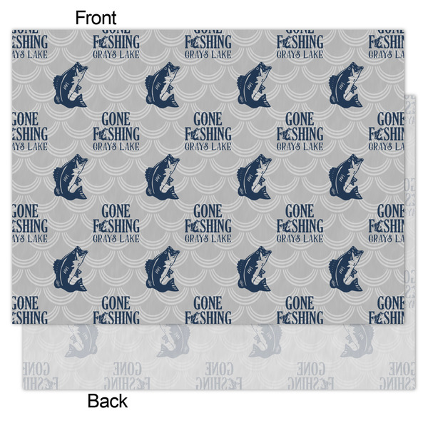 Gone Fishing Tissue Paper - Lightweight - Medium - Front & Back