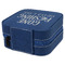 Gone Fishing Travel Jewelry Boxes - Leather - Navy Blue - View from Rear