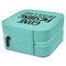 Gone Fishing Travel Jewelry Boxes - Leather - Teal - View from Rear