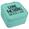 Gone Fishing Travel Jewelry Boxes - Leatherette - Teal - Angled View