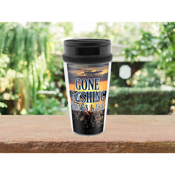 Gone Fishing Travel Mug Lifestyle (Personalized)