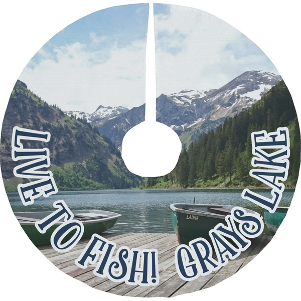 Custom Gone Fishing Tree Skirt (Personalized)