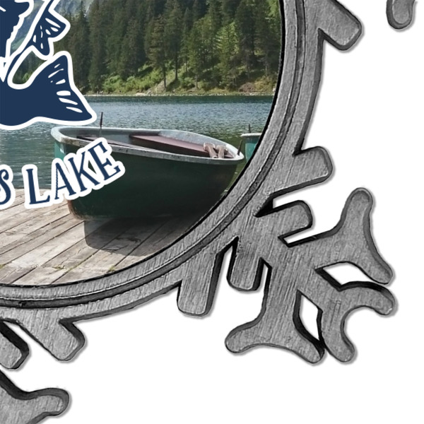 Gone Fishing Vintage Snowflake - Detail