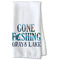 Gone Fishing Waffle Towel - Partial Print Print Style Image