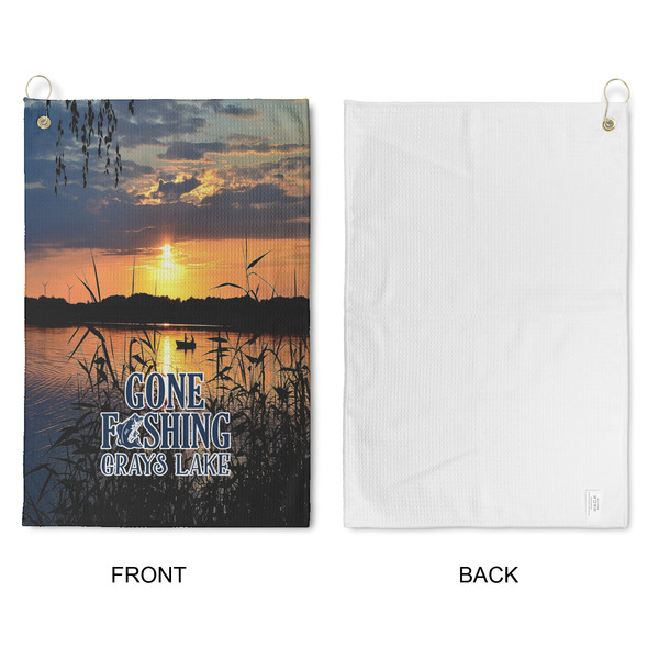 Gone Fishing Waffle Weave Golf Towel - Approval