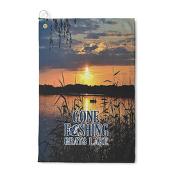 Gone Fishing Waffle Weave Golf Towel (Personalized)