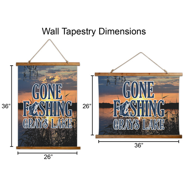 Gone Fishing Wall Hanging Tapestries - Parent/Sizing