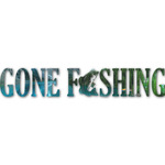 Gone Fishing Name/Text Decal - Custom Sizes