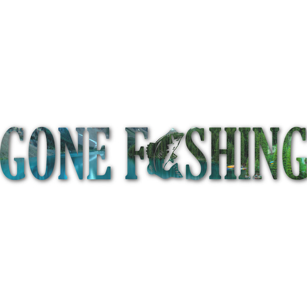 Custom Gone Fishing Name/Text Decal - Small