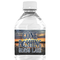 Gone Fishing Water Bottle Labels - Custom Sized (Personalized)