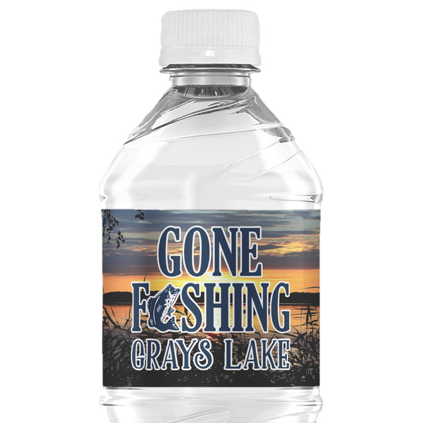 Custom Gone Fishing Water Bottle Labels - Custom Sized (Personalized)