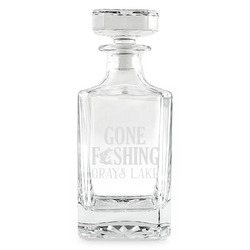 Gone Fishing Whiskey Decanter - 26 oz Square (Personalized)