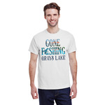 Gone Fishing T-Shirt - White - 2XL (Personalized)