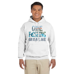 Gone Fishing Hoodie - White (Personalized)