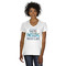 Gone Fishing Women's V-Neck T-Shirt - White (Personalized)