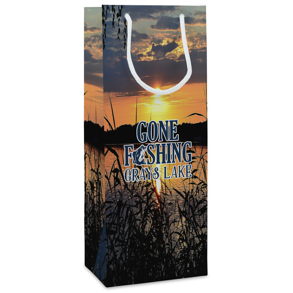 Custom Gone Fishing Wine Gift Bags (Personalized)