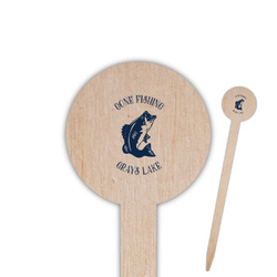 Gone Fishing Round Wooden Food Picks (Personalized)