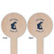 Gone Fishing Wooden 6" Food Pick - Round - Double Sided - Front & Back