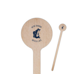 Gone Fishing 6" Round Wooden Stir Sticks - Double Sided (Personalized)