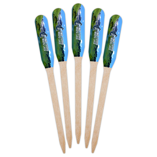 Gone Fishing Wooden Food Pick - Paddle - Fan View