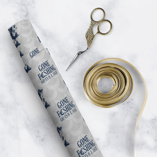 Gone Fishing Wrapping Paper Roll - Matte - In Context
