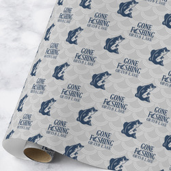 Gone Fishing Wrapping Paper Roll - Large - Matte (Personalized)