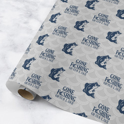 Gone Fishing Wrapping Paper Roll - Medium - Matte (Personalized)