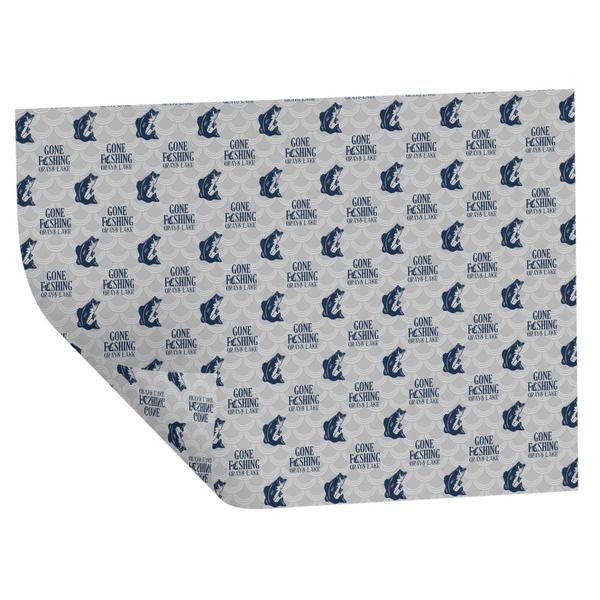 Custom Gone Fishing Wrapping Paper Sheets - Double-Sided - 20" x 28" (Personalized)