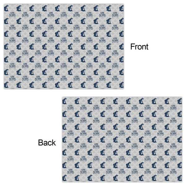 Gone Fishing Wrapping Paper Sheet - Double Sided - Front & Back