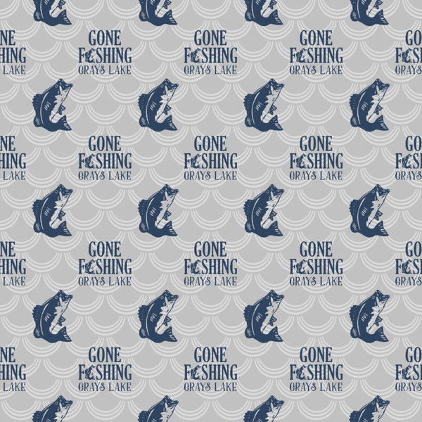 Gone Fishing Wrapping Paper Square
