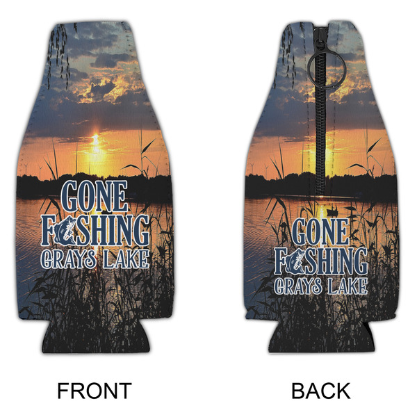 Gone Fishing Zipper Bottle Cooler - APPROVAL