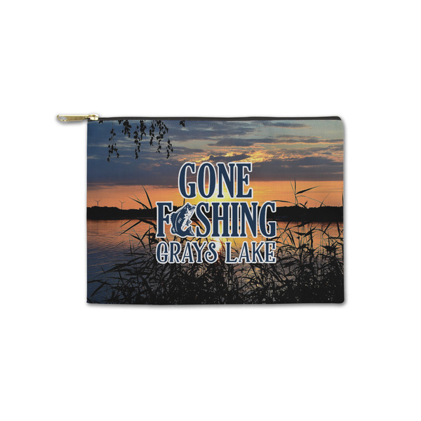 Custom Gone Fishing Zipper Pouch - Small - 8.5"x6" (Personalized)