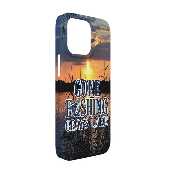 Custom Gone Fishing iPhone Case - Plastic - iPhone 13 Pro (Personalized)