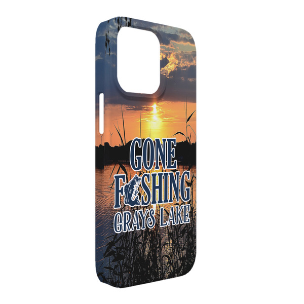 Custom Gone Fishing iPhone Case - Plastic - iPhone 13 Pro Max (Personalized)