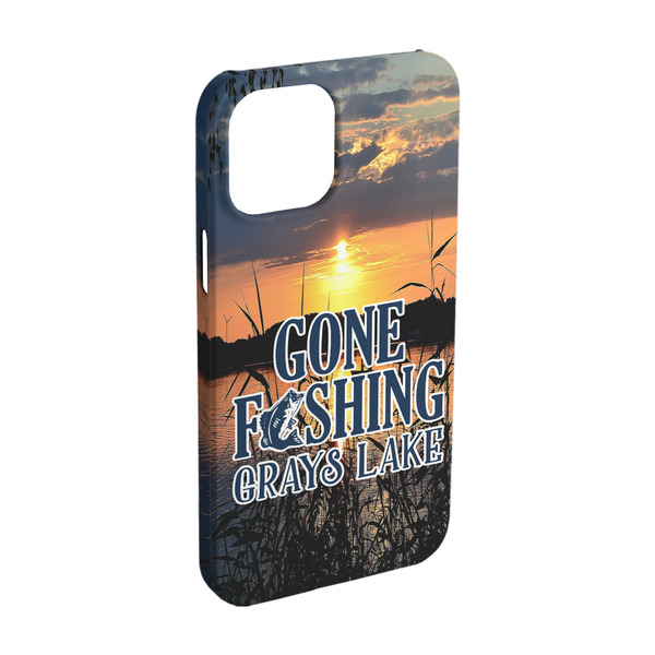 Custom Gone Fishing iPhone Case - Plastic - iPhone 15 (Personalized)