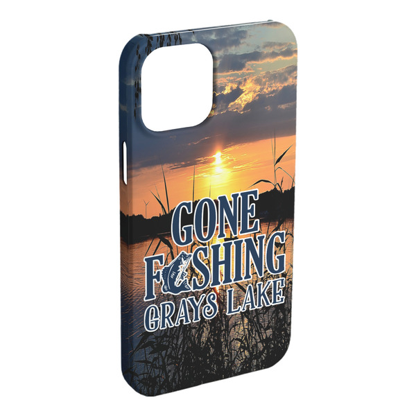 Custom Gone Fishing iPhone Case - Plastic (Personalized)
