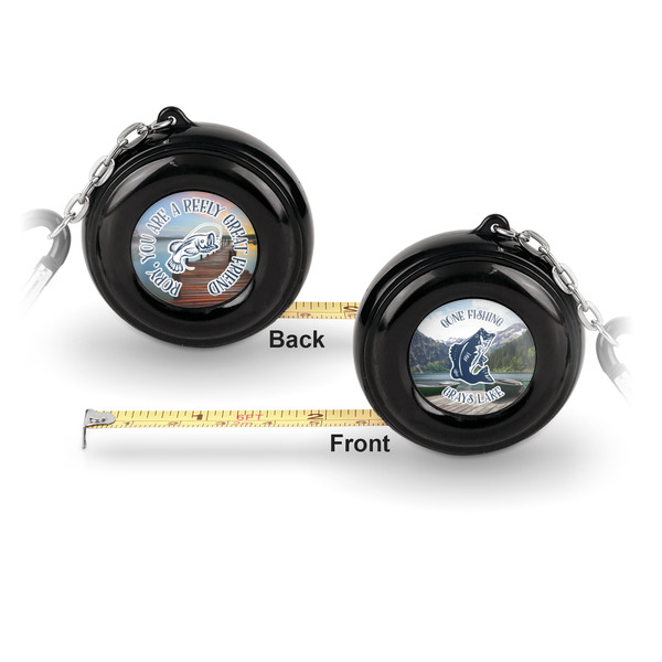 Hunting / Fishing Quotes and Sayings 6-Ft Pocket Tape Measure with Carabiner Hook - Front and Back