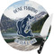 Gone Fishing Round Glass Cutting Board - Small (Personalized)