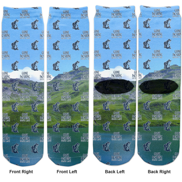 Hunting / Fishing Quotes and Sayings Adult Crew Socks - Double Pair - Front and Back - Apvl