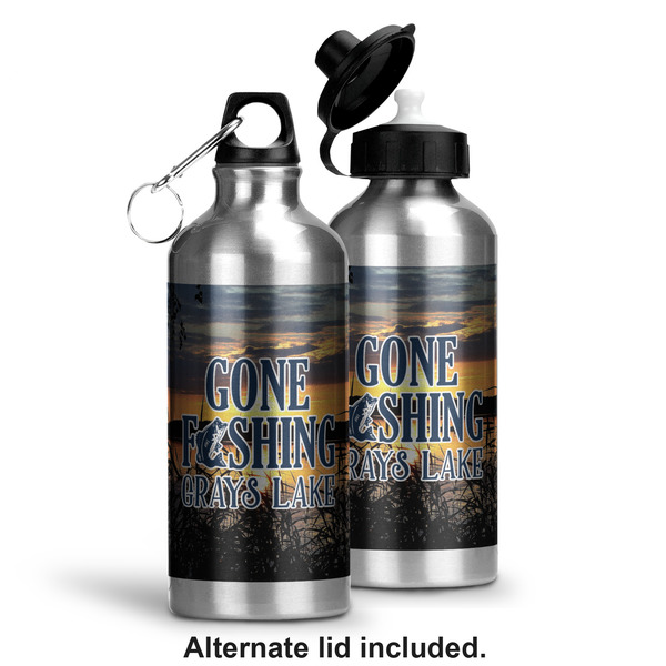 Hunting / Fishing Quotes and Sayings Aluminum Water Bottle - Alternate lid options