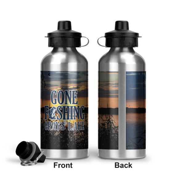 Hunting / Fishing Quotes and Sayings Aluminum Water Bottle - Front and Back