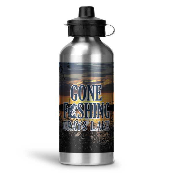 Custom Gone Fishing Water Bottle - Aluminum - 20 oz (Personalized)