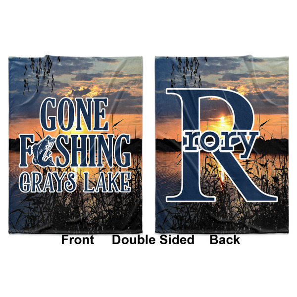 Hunting / Fishing Quotes and Sayings Baby Blanket (Double Sided - Printed Front and Back)