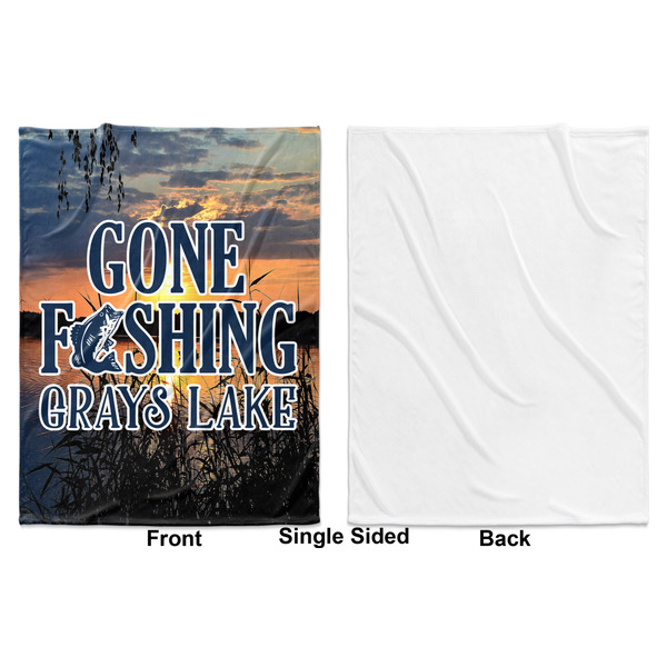 Hunting / Fishing Quotes and Sayings Baby Blanket (Single Sided - Printed Front, White Back)