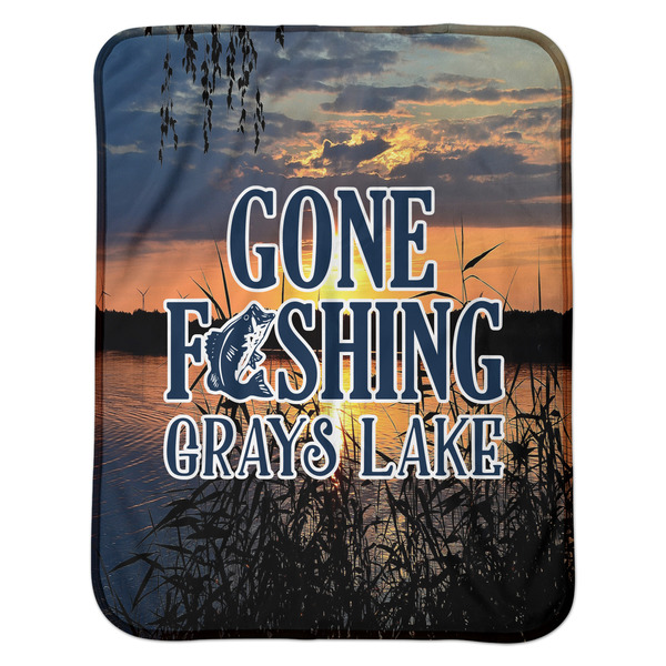 Hunting / Fishing Quotes and Sayings Baby Sherpa Blanket - Flat