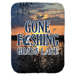 Gone Fishing Baby Swaddling Blanket (Personalized)