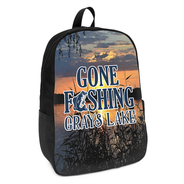 Custom Gone Fishing Kids Backpack (Personalized)