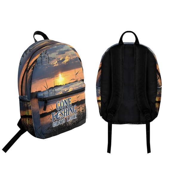 Hunting / Fishing Quotes and Sayings Backpack front and back - Apvl